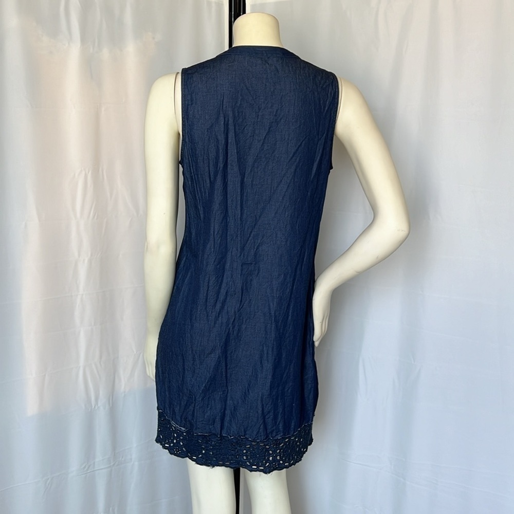 Desigual Denim Embroidered Dress - Picture 8 of 10